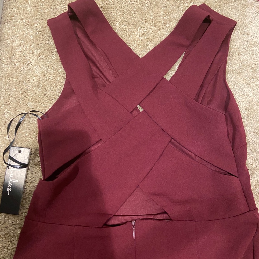 Cranberry Cross back Cocktail Dress